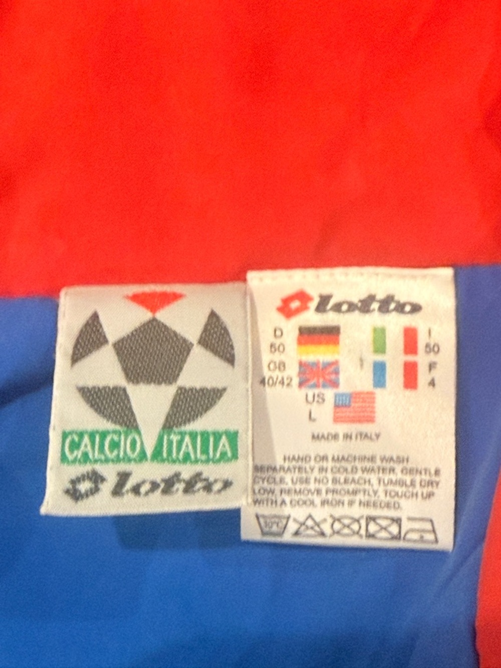 Vintage 90's Lotto Croatia Football Jacket Soccer Mens Full Zip Rare Large - Picture 7 of 14